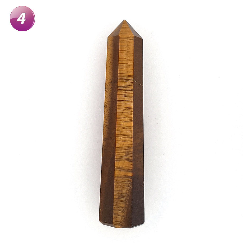 Tiger Eye Crystal Point Healing Points for Reiki Energy Healing