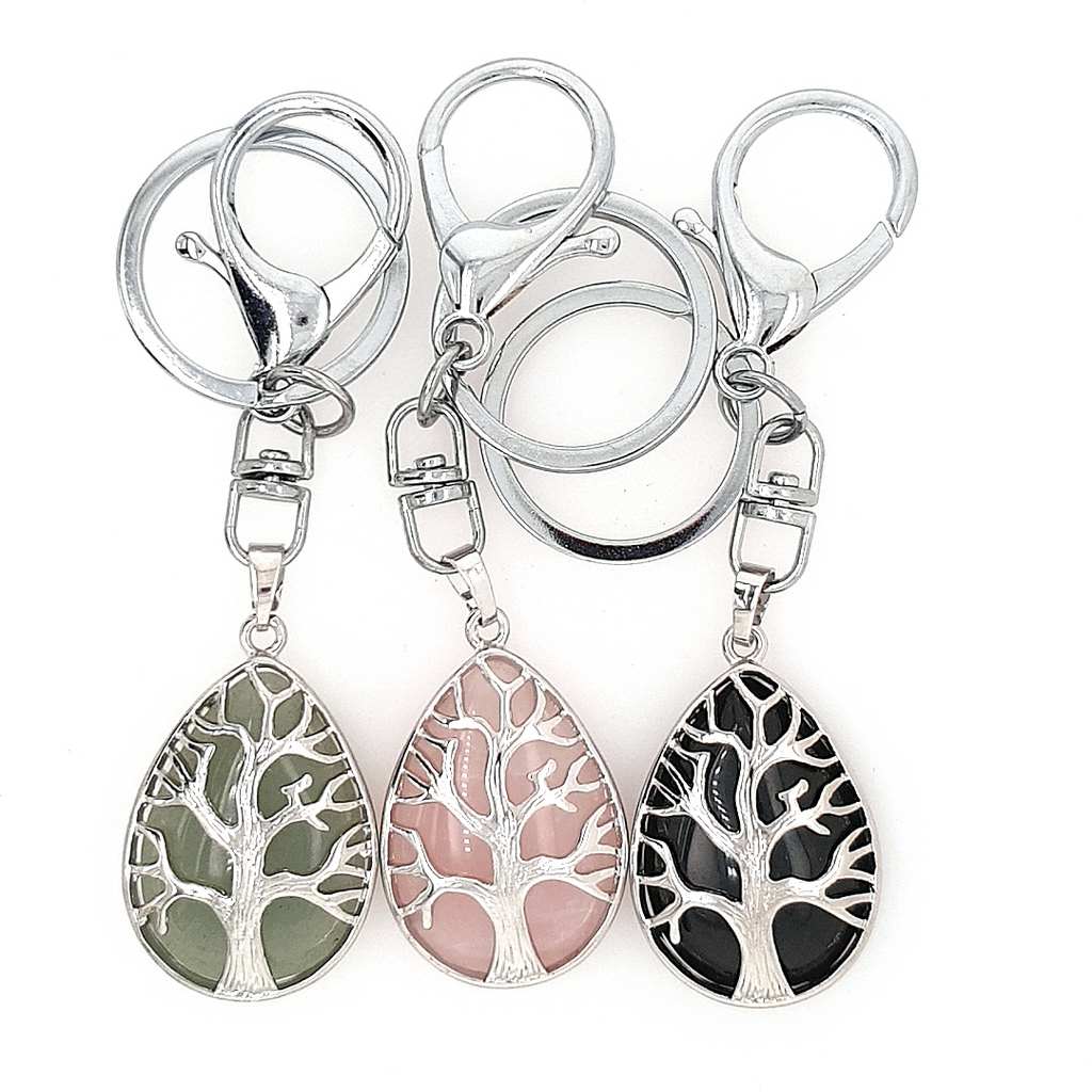 tree of life crystal keyrings