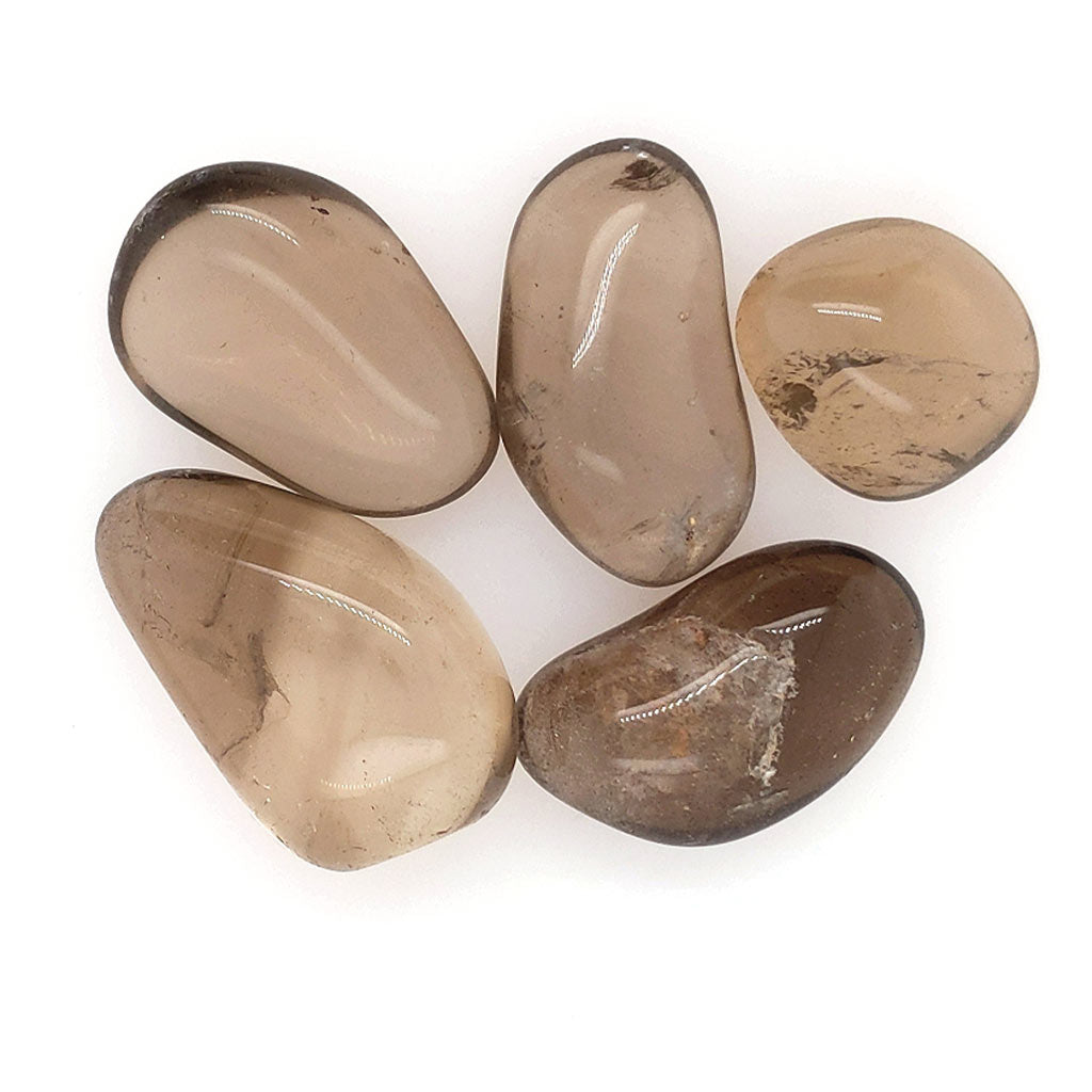Tumbled Smoky Quartz Polished Crystals - 25mm Gemstones for Reiki and Chakra Healing